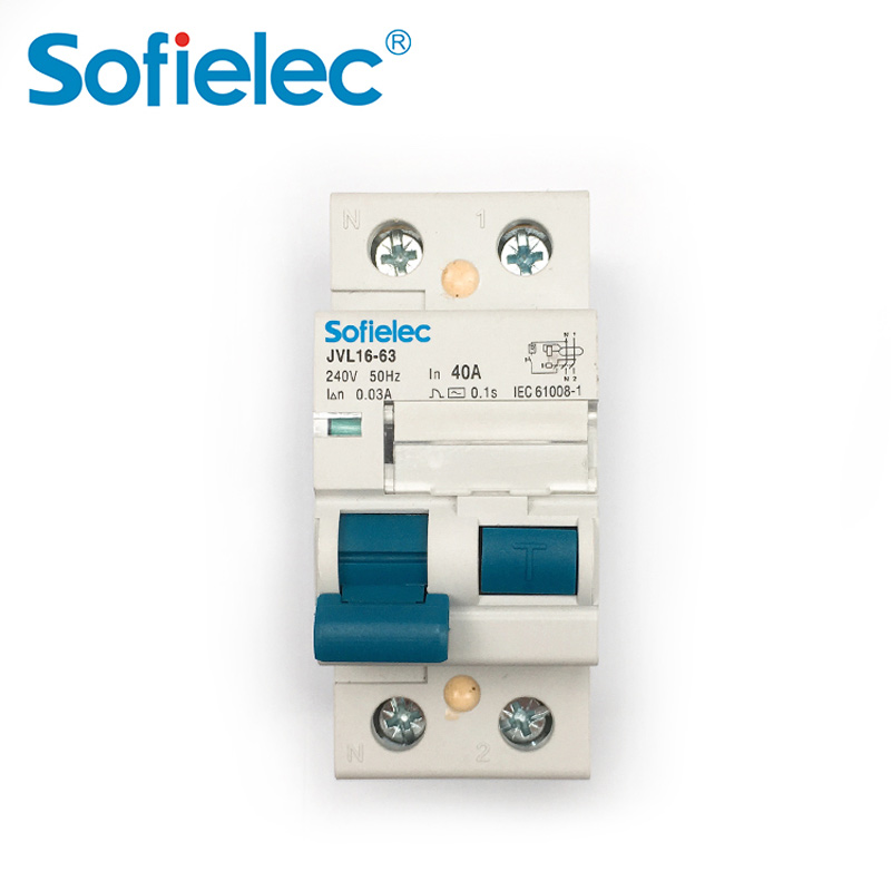 10kA JVL16-63 63A Rated current residual current rccb circuit breaker