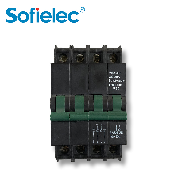 230V 4P 63A Black isolating switch circuit breaker