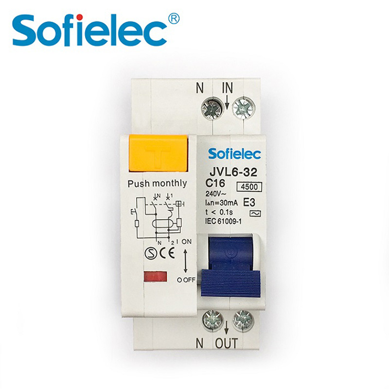 electronic 4 pole miniature circuit breaker