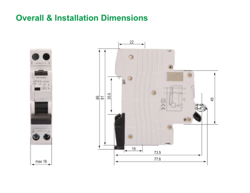 Overall & Installation Dimensions