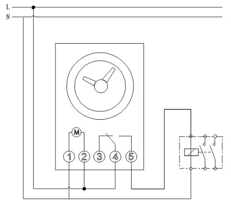 Mechanical Programmable Analogue Time switch drawings