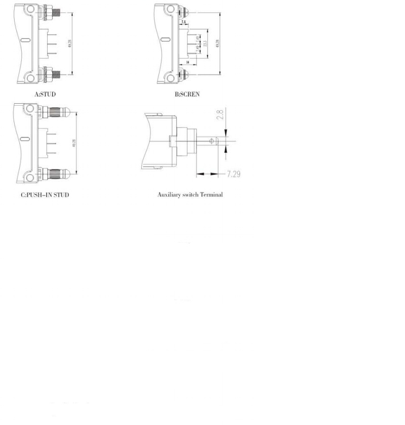 B3 Series Circuit Breaker - Form&Fit Drawings