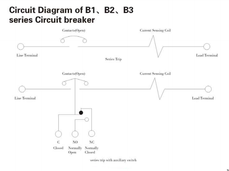 Circuit Diagram of B1、B2、B3 series Circuit breaker