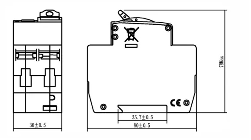 Arc fault circuit breaker drawings