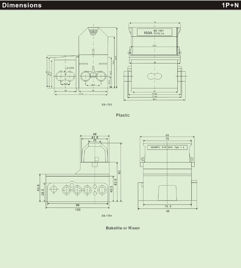 DIMENSIONS1P+N