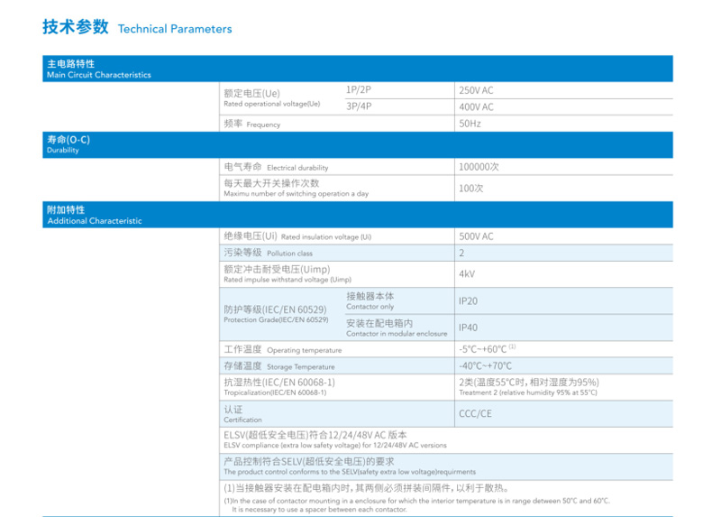 Technical Parameters