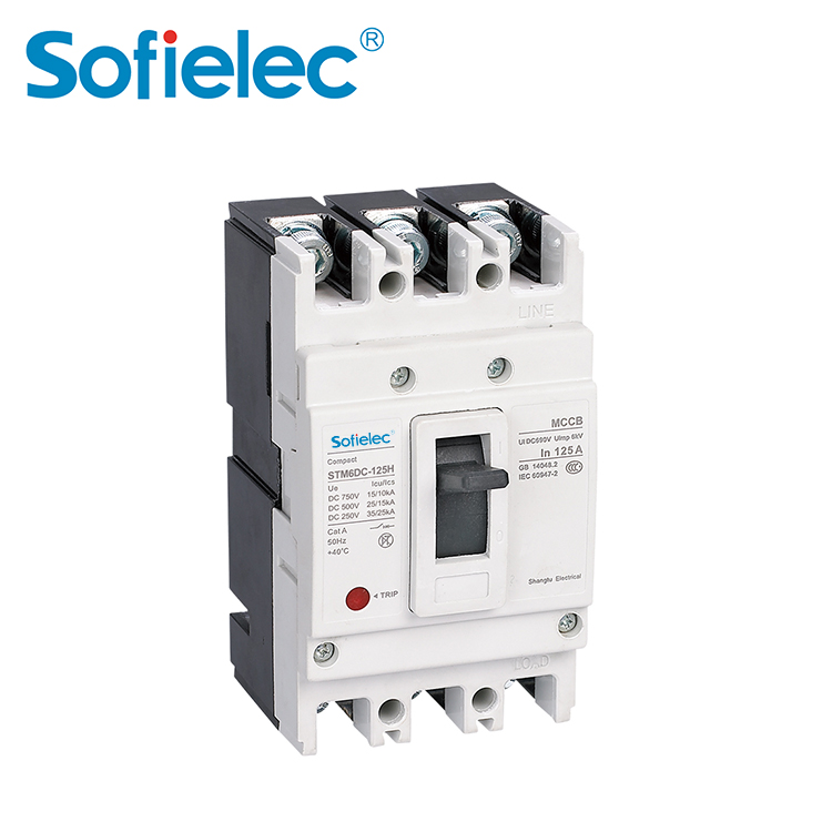 STM6DC series moulded-case DC circuit breaker 800A Residual Current Operated mccb 3P 4P Circuit Breakers RCCB