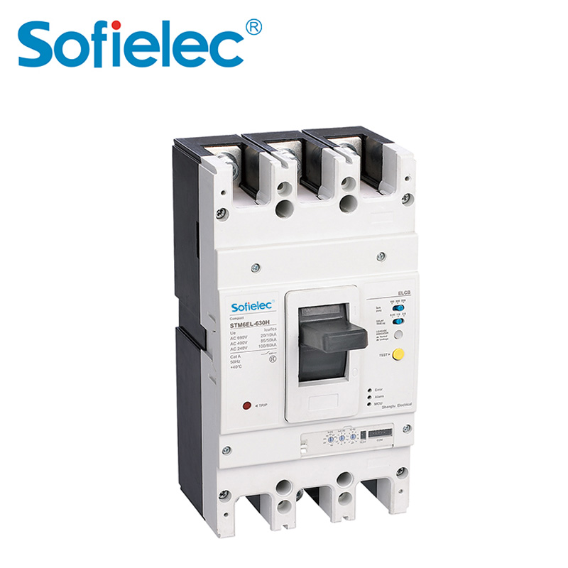 STM6EL 1250A Residual Current Operated mccb 3P 4P Circuit Breakers RCCB