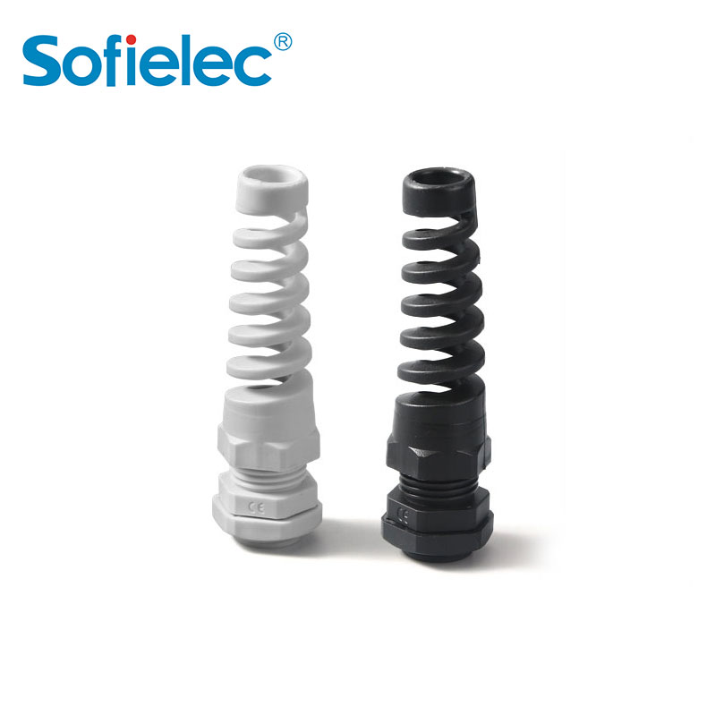 Sofielec M-LR TYPE (WITH STRAIN RELIEF) LONG THREAD NYLON CABLE GLAND M-LR