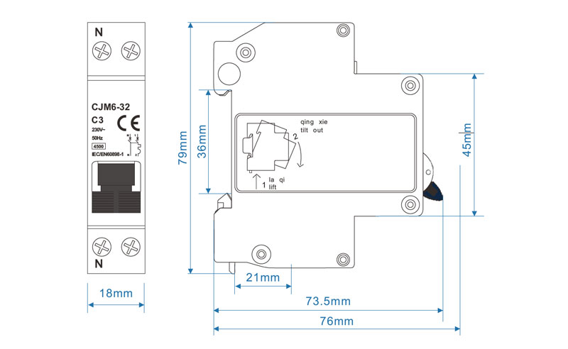 MCB Dimensions