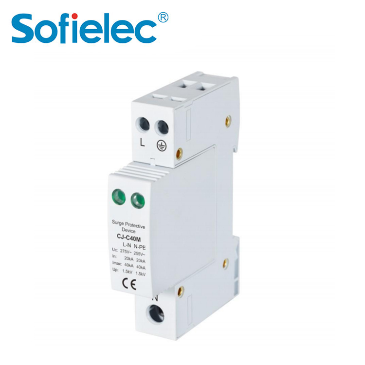 Pluggable Single-Pole SPD CJ-C40M/1(S)+1